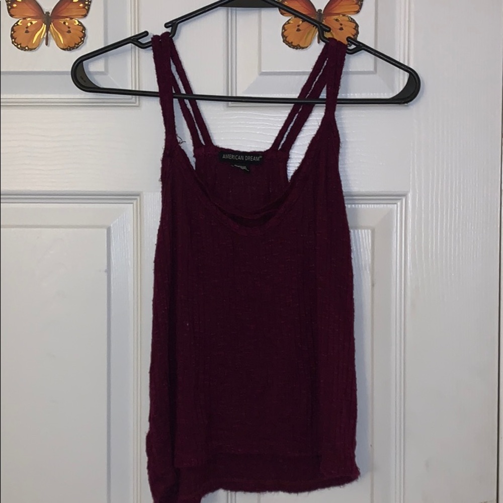 MAROON TANK TOP